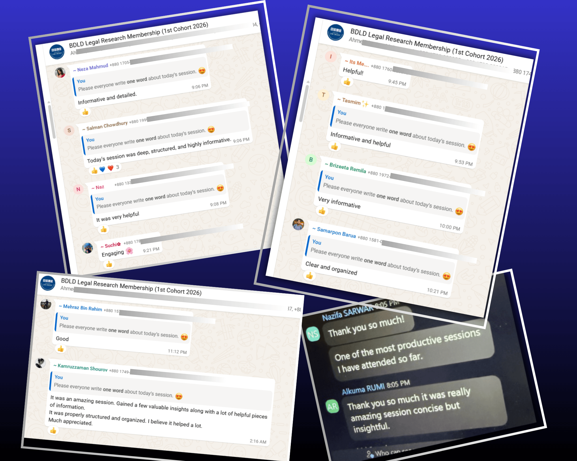 WhatsApp feedback